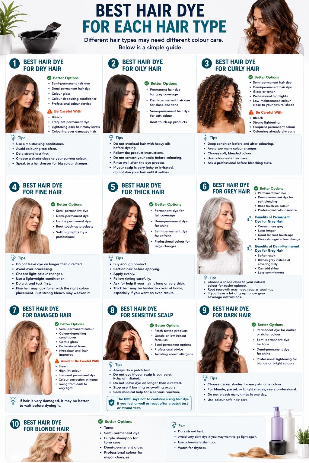 Best Hair Dye for Each Hair Type