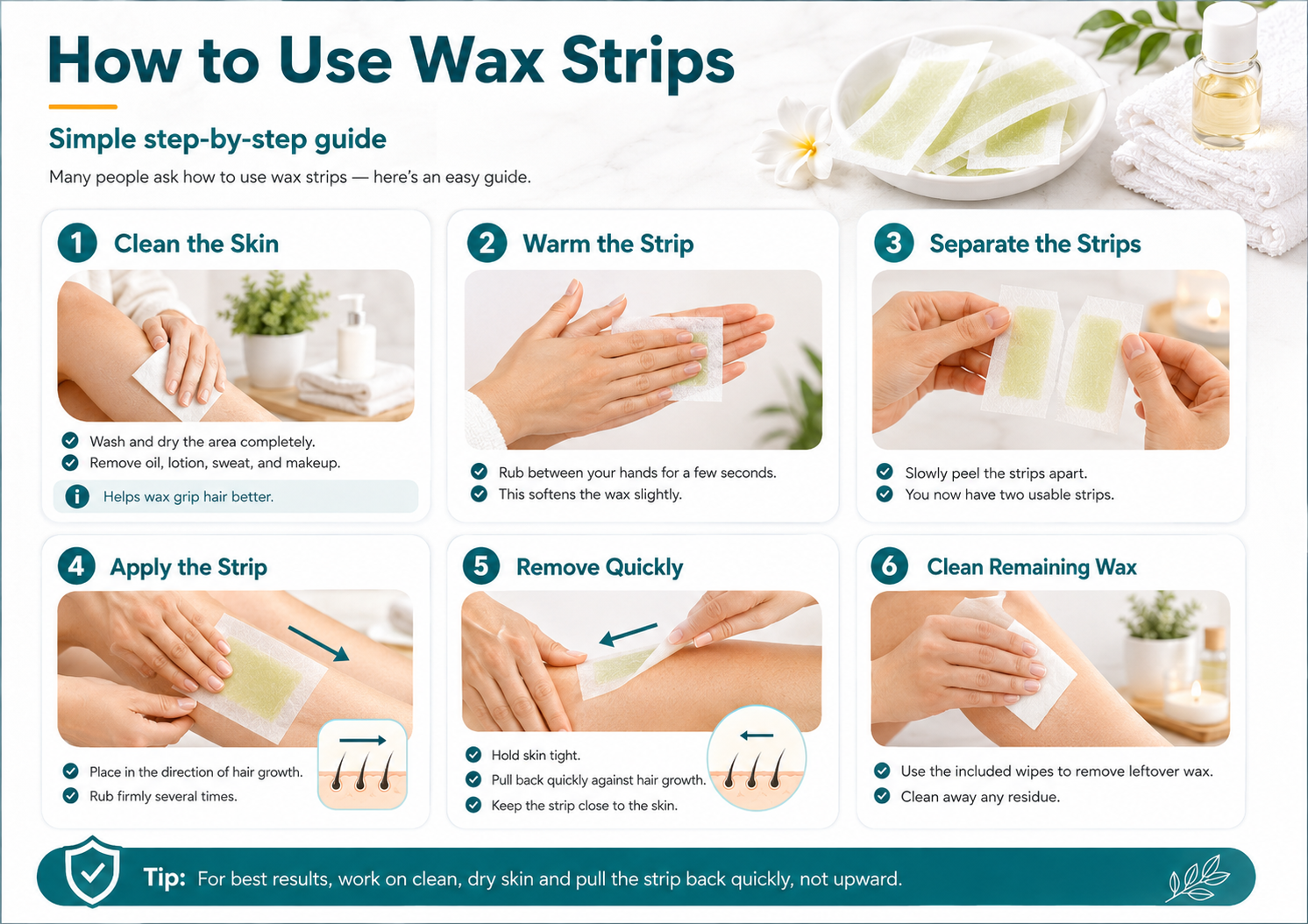 How to use wax strips