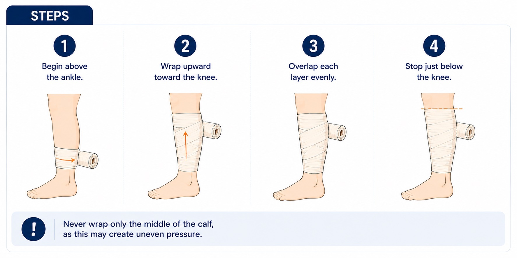 How to Wrap a Calf Steps